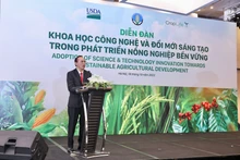 El viceministro de Agricultura y Desarrollo Rural, Phung Duc Tien, interviene en el foro. (Foto: Nhan Dan)