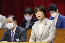 Tamura Tomoko, presidenta del Presidium del Comité Central del Partido Comunista Japonés. (Fotografía: Kyodo/The Japan Times)