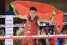Bui Yen Ly al ganar medalla de oro en la disciplina de Kun Khmer (Fuente: VNA)