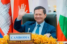 El primer ministro de Camboya, Hun Manet, en la IV Cumbre de Cooperación Mekong-Lancang. (Fotografía: Kampuchea Thmey)