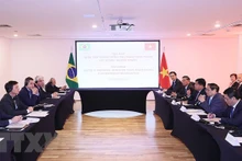 Encuentro entre el primer ministro Pham Minh Chinh y las empresas brasileñas. (Fotografía: VNA)