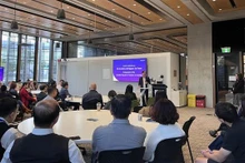 El embajador Nguyen Tat Thanh presenta la perspectiva de las relaciones Vietnam-Australia en la Universidad de Queensland. (Fotografía: VNA)
