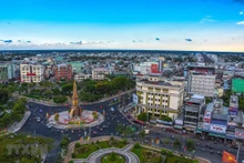 Una esquina de la ciudad de Ca Mau, cabecera de la homónima provincia sureña. (Fotografía: VNA)