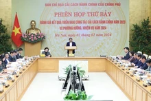 El primer ministro de Vietnam, Pham Minh Chinh, preside la séptima reunión del Comité Directivo Nacional para la Reforma Administrativa. (Fotografía: VNA)