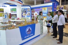 El área de exposición sobre el potencial de la industria, el comercio, la inversión y el turismo de la ciudad de Da Nang. (Fotografía: VNA)
