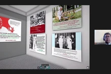 Philip Fernández, miembro activo de la Sociedad de Amistad Canadá-Vietnam, habla en un seminario virtual en ocasión del 132 aniversario del natalicio del Presidente Ho Chi Minh en mayo pasado. (Fotografía: VNA)