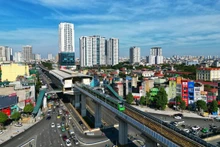 La línea Cat Linh-Ha Dong en Hanói. (Fotografía: VNA)