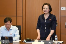 La ministra del Interior, Pham Thi Thanh Tra, habla en el evento. (Fotografía: VNA)