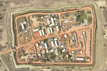 La base del equipo de ingenieros vietnamitas en Abyei vista desde arriba. (Fotografía: Segundo equipo de ingenieros del Ejército de Vietnam en Abyei)