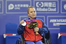 La halterófila vietnamita Dang Thi Linh Phuong. (Fotografía: VNA)