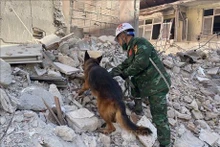 La fuerza de rescate del Ejército Popular de Vietnam en Hatay (Fotografía: VNA)