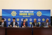 En la sesión de trabajo entre la delegación vietnamita y el Ministerio de Policía de Sudáfrica (Fuente: VNA)