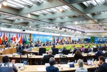 [Foto] Premier vietnamita asiste a sesión de debate sobre desarrollo sostenible