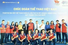 Miembros de delegación deportiva vietnamita para ASIAD 19 (Fuente:VNA)