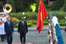 [Foto] Máximo dirigente vietnamita preside acto de bienvenida al presidente de Guinea-Bissau