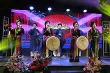 Un espectáculo de Quan ho en el programa (Fuente: VNA) 