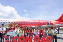 Vietjet opera oficialmente 28 vuelos a Con Dao por semana. (Fuente: Vietjetair.com) 