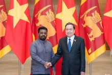 [Foto] Máximo dirigente legislativo de Vietnam recibe al presidente de Sri Lanka