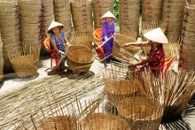Productos de bambú y ratán de la aldea artesanal de Tang Tien, aldea de Chua, comuna de Tang Tien, distrito de Viet Yen. (Foto: bacgiangtourism.vn)