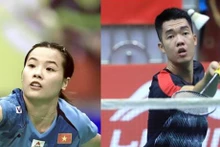 Los badmintonistas vietnamitas Nguyen Thuy Linh y Le Duc Phat (Foto: thethaovanhoa.vn)