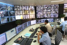 En el Centro de gestión del tráfico urbano de Ciudad Ho Chi Minh (Fuente:tuoitre.vn)