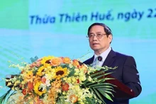 El primer ministro de Vietnam, Pham Minh Chinh, interviene en el evento (Fuente:VNA)