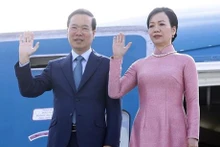 El presidente de Vietnam, Vo Van Thuong, y su cónyuge (Fuente:VNA)