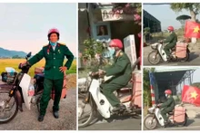 Tran Van Thanh recorrió más de 1.200 kilómetros en motocicleta desde la ciudad de Vinh, en el centro del país, hasta Ciudad Ho Chi Minh, a fin de asistir a los actos por el 50 aniversario de la Reunificación Nacional (Fuente: Prensa Latina)