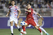 El delantero vietnamita, Nguyen Van Toan, anota el primer gol para su selección (Fuente:VNA)
