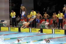 Una de las competencias en natación en los XIII Juegos Escolares de la Asociación de Naciones del Sudeste Asiático. (Fuente:VNA)