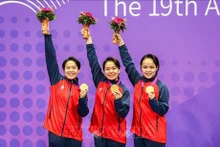 Atletas vietnamitas celebran el triunfo (Fuente:VNA)