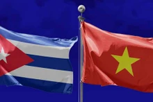 Banderas de Cuba y Vietnam (Fuente: Prensa Latina)