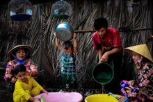 Los pobladores de la provincia sureña de Ca Mau dependen del agua subterránea y de lluvia para sus actividades cotidianas y su agricultura. (Foto: VNA)