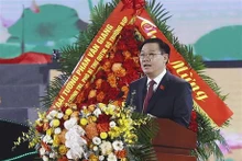 El presidente de la Asamblea Nacional de Vietnam, Vuong Dinh Hue, interviene en la cita (Foto: VNA)