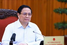 El primer ministro de Vietnam, Pham Minh Chinh, preside la reunión (Foto: VNA)