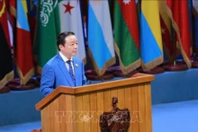 El viceprimer ministro de Vietnam, Tran Hong Ha, interviene en el evento (Fuente:VNA)