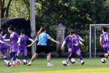 Jugadoras vietnamitas en un entrenamiento (Fuente:VNA)