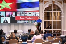 El presidente de la Cámara de Comercio tailandesa, Sanan Angubolkul, en el evento. (Fuente: VNA)