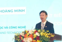 El viceministro de Ciencia y Tecnología Hoang Minh habla en la conferencia. (Fuente: VNA)