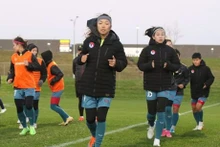 Futbolistas de Vietnam en un entrenamiento de preparación para la Copa Mundial Femenina de la FIFA 2023 (Foto: VFF)
