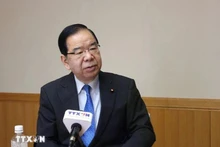El presidente del Partido Comunista Japonés, Kazuo Shii, concede una entrevista a la Agencia Vietnamita de Noticias. (Foto: VNA)
