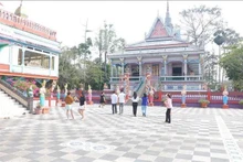 En la pagoda de Sa Lon, en la provincia de Soc Trang. (Fuente: VNA)