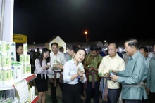 Una empresa vietnamita presenta sus productos a los visitantes (Foto: VNA)