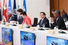 El premier vietnamita, Pham Minh Chinh, en una sesión de Cumbre del G7 (Fuente:VNA)