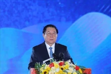 El miembro del Buró Político, secretario del Comité Central del Partido Comunista de Vietnam (PCV) y jefe de su Comisión de Información y Educación, Nguyen Trong Nghia, habló en el evento (Fuente: VNA)