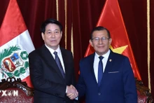 Presidente de Vietnam se reúne con titular del Congreso de Perú.