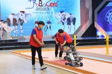 La competencia del equipo vietnamita en el concurso (Fuente:VNA)