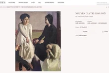 La pintura del artista vietnamita Nguyen Gia Tri en la web de Christie's (Foto: captura de pantalla)
