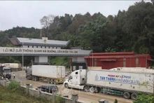 En la puerta fronteriza de Tra Linh, provincia vietnamita de Cao Bang (Fuente: VNA)