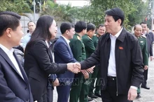 El presidente Luong Cuong se reúne con votantes de la provincia de Thanh Hoa (Fuente: VNA)